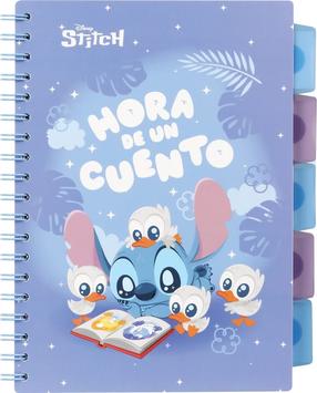 Sąsiuvinis Disney Fashion Stitch 74999PTR, langeliais, B5, 100 lapų, Mėlyna sp./Balta sp./Violetinė sp.