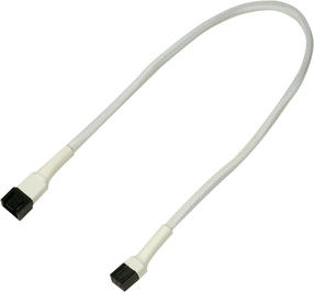 Кабель Nanoxia 900400000 3-pin Male, 3-pin Female, 0.3 м, белый цв.