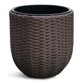 Gėlių vazonas Domoletti 53000011108, plastikinis, Ø 38 cm, ruda sp.