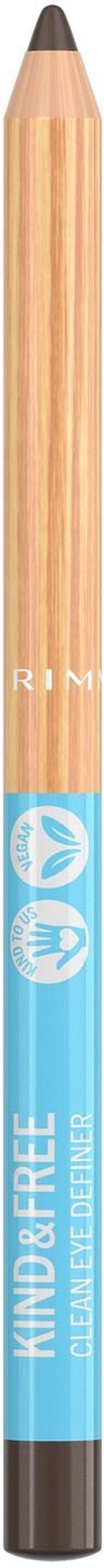 Akių pieštukas Rimmel London Kind & Free Clean Eye Definer, 1.1 g, ruda sp. 02 pecan