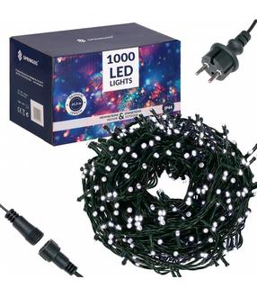 Lempučių girlianda Springos CL1004, 60 m, šaltai balta sp., 1000 LED