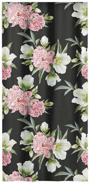 Nakts aizkari ZMC-58, balts krās./melns krās./rozā krās., 160 cm x 170 cm