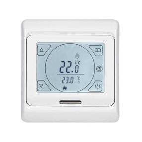 Programuojamas šildymo termostatas Thermoval TT16, įleidžiamas į sieną, balta sp., 9 cm, 5 - 35 °C