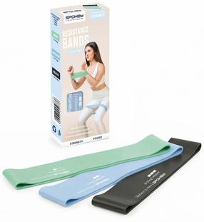 Pretestības gumiju komplekts Spokey Flex Set, 50 cm x 5 cm, melna krās.