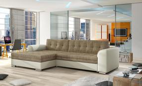 Kampinė sofa Conforti Berlin 03, Soft 33, šviesiai ruda sp., kairinė, 165 x 275 cm x 78 cm