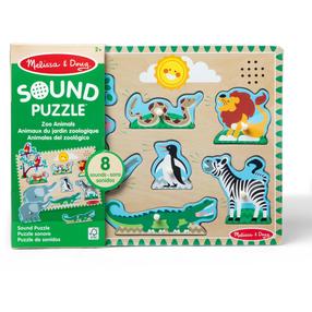 Medinė dėlionė Melissa & Doug Sound Zoo Animals