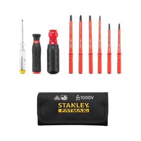 Skrūvgriežu un uzgaļu komplekts Stanley, izolācija, 10 cm, 10 gab.