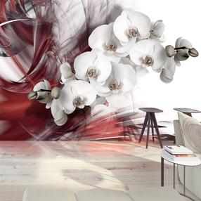 Fototapete Artgeist Orchid In Red MNEW011424SAM, 105 cm x 147 cm