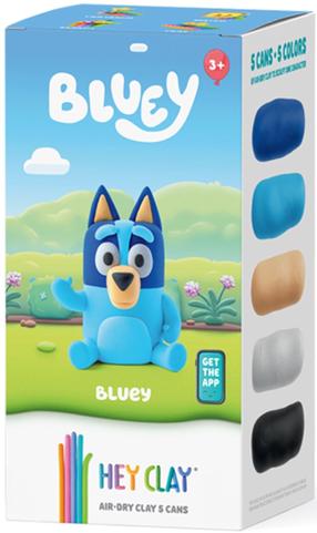 Plastilīna komplekts Hey Clay Bluey, zila krās.