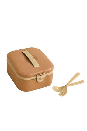 Konteiner toidu jaoks, söögiriistadega Hermia BU0024, 0.65 l, 18.5 cm x 14.5 cm, roosa v.