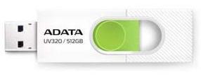 USB mälupulk Adata UV320 852359, valge v./roheline v., 512 GB
