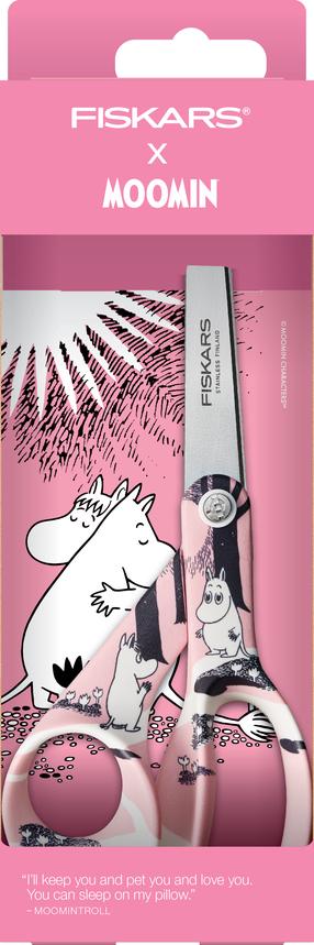 Ножницы Fiskars Moomin, простые, розовый цв.