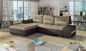 Kampinė sofa Ottavio Berlin 03, Soft 66, šviesiai ruda sp./tamsiai ruda sp., kairinė, 180 x 275 cm x 85 cm