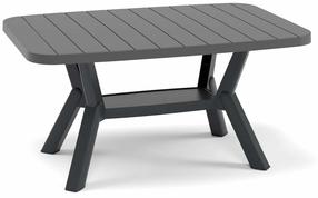 Садовый стол Kalune Design Silva, антрацитовый цв., 90 см x 52.5 см x 45 - 60 см