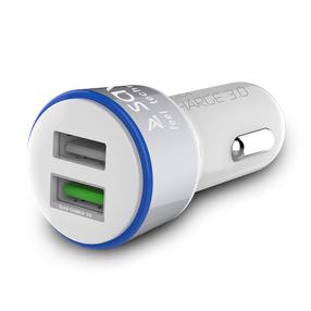 Auto laadija Savio SA-06/W, 2 x USB, valge v.