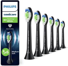 Elektrinio dantų šepetėlio galvutė Philips Sonicare Optimal White HX6066/88, juoda sp., 6 vnt.