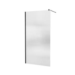 Стенка для душа Masterjero SN-0007, 100 см x 200 см, черный цв./закаленный
