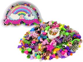 Karoliukų rinkinys papuošalų gamybai Lean Toys Raindow, įvairių spalvų