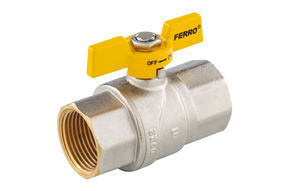 Vārsts Ferro KGMN2, lodveida, gāzes patēriņa regulēšanai, 3/4" gw