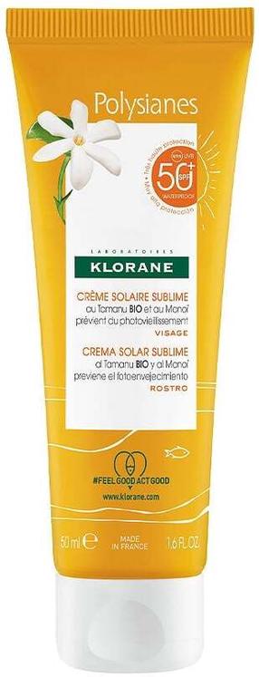 Päevituse hoolduskreem Klorane Polysianes SPF50+, 50 ml