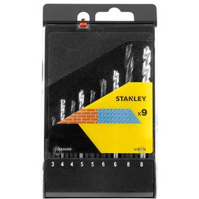 Grąžtų komplektas Stanley STA56000-QZ, metalas/mūrui, hss, cilindrinis, 3-8 mm x 12 cm