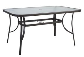 Lauko stalas Home4you Dublin, tamsiai ruda, 150 cm x 90 cm x 70 cm