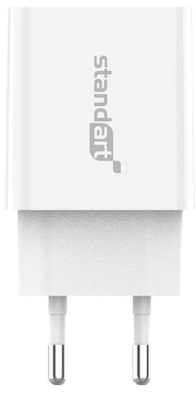 Telefona lādētājs Standart GT-RJ331, 2 x USB, balta krās.