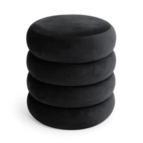 Pufas Akord Snuggo, juoda sp., 42 cm x 42 cm x 44.5 cm