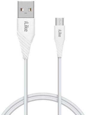 Universaalne laadija ja andmesidekaabel iLike ICM01, USB 2.0/Micro USB, 100 cm, valge v.