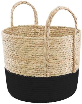 Krepšelis Ambition Boho, medvilnė/jūros žolė, 27 cm x 27 cm, ruda sp./juoda sp.