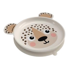 Kūrybinė lėkštė su siurbtuku Canpol Babies BabiesBoo 32/401, 0 mėn., 19 cm, plastikas, kreminė sp.