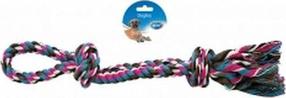 Žaislas šuniui, virvinis Duvo 2 Knots Double Loop, 50 cm, įvairių spalvų