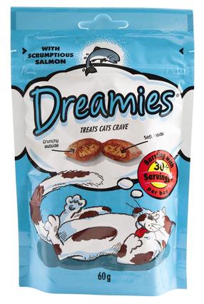 Skanėstas katėms Dreamies Snacks, lašiša, 0.06 kg