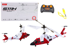 Rc helikopters Syma S111H, sarkana krās.