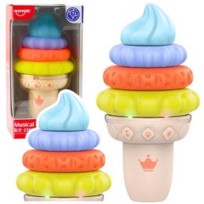 Interaktiivne mänguasi Huanger Musical Ice Cream, 16.5 cm, mitmevärviline