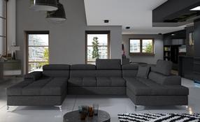 Kampinė sofa Eduardo Inari 96, pilka sp., dešininė, 345 x 202 cm x 90 cm