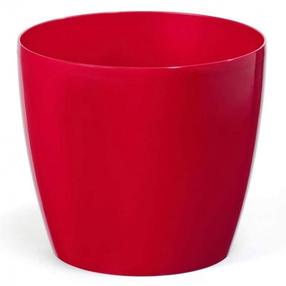 Puķu pods Lamela Magnolia, plastmasa, 13.5 cm x 13.5 cm, Ø 13.5 cm, sarkana krās.