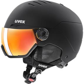 Slēpošanas ķivere Uvex Wanted Visor, melna krās., 58-62 cm