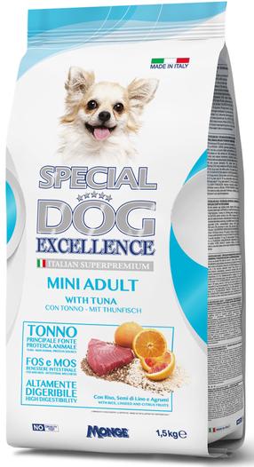 Сухой корм для собак Special Dog Excellence Mini Adult, тунец, 1.5 кг