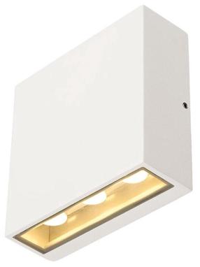 Sieninis lauko šviestuvas SLV Quad, 8.2W, LED, IP54, balta sp., 14 cm x 14 cm