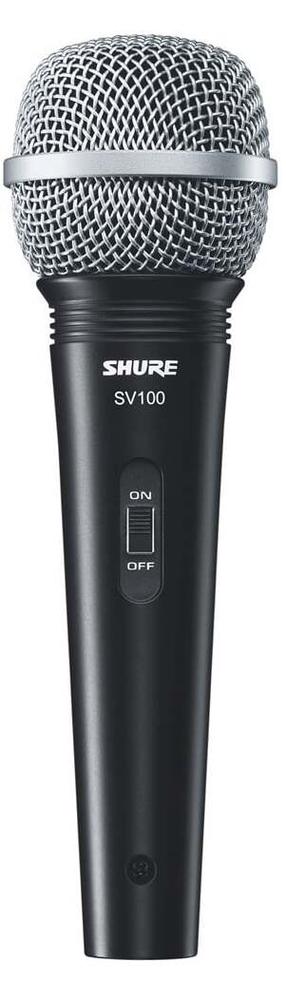Vadu mikrofons Shure SV100, melna krās.