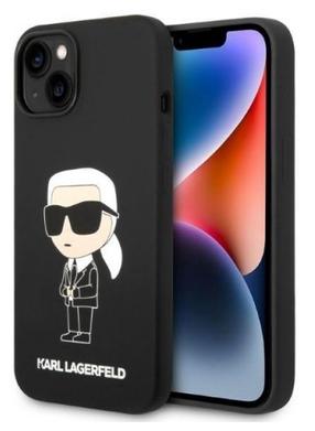 Telefona vāciņš Karl Lagerfeld Ikonik KLHMP14MSNIKBCK, melna krās., Apple