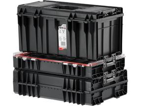 Instrumentu kaste Yato YT-09175, 45 cm x 42.1 cm x 32.3 cm, 30 - 45 l, melns krās.