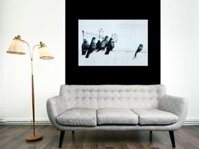Reprodukcija Artgeist Protesting Birds By Banksy N4346-DKXPWD, 90 cm x 60 cm