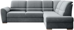 Kampinė sofa Siber Velvetmat 4, pilka sp., dešininė, 270 x 186 cm x 93 cm
