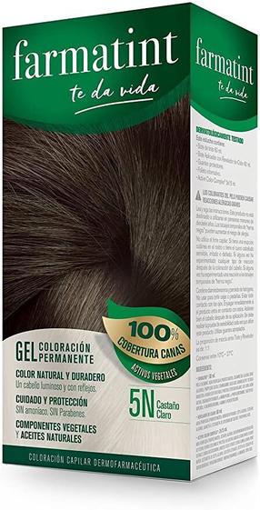 Kраска для волос Farmatint Permanent Color Gel, светло-коричневый цв., 5N, 150 мл