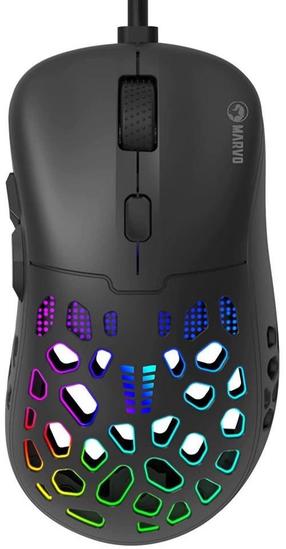 Vadu spēļu pele Marvo G946 RGB *, melna krās.