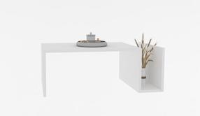 Kohvilaud Kalune Design Memo, valge v., 50 cm x 86.8 cm x 32.4 cm