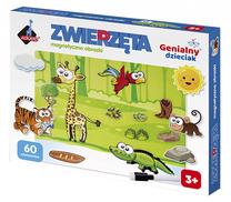 Lavinimo žaislas ASKATO Magnetic Animals Figures, įvairių spalvų, 60 vnt.
