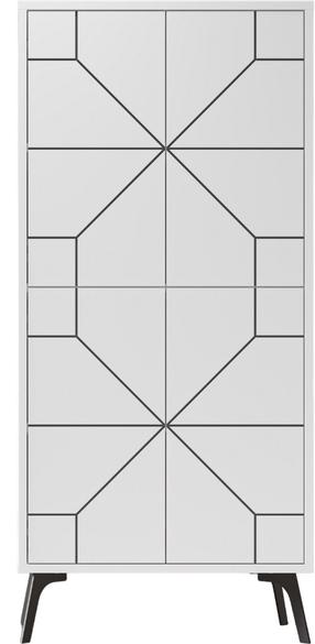 Spintelė Kalune Design Dune 776HMS1307, balta sp., 35.6 cm x 62.6 cm x 136 cm
